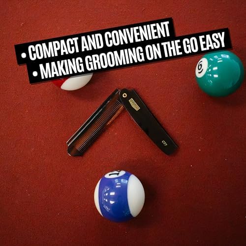 Uppercut Deluxe CT7 Flip Comb – Folding Pocket Hair Comb for Men, Travel Size Styling Comb, Durable Plant Cellulose Acetate, Fine & Medium Teeth, Portable Grooming Comb for On-The-Go Hair Styling - Image 5