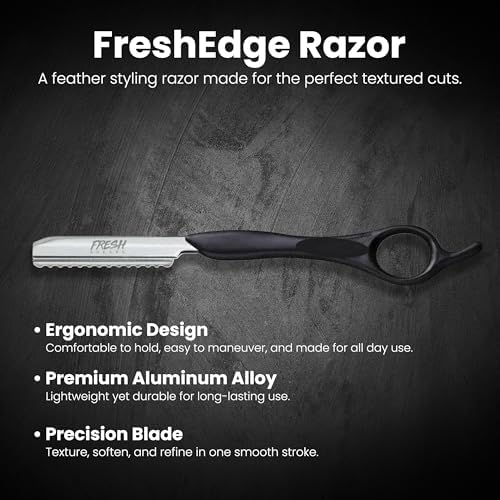 FreshEdge Razor by Fresh Pro Tools, Professional Texturizing Feather Razor for Hair Cutting, Hairstylist Essentials & Barber Supplies - Image 2