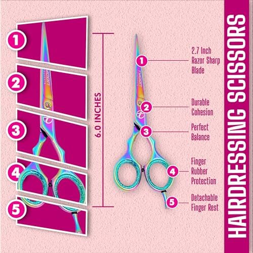 Tycon Hair Cutting Scissors Professional 6.5" – Japanese Stainless Steel, 2.7" Razor Edge Blade Barber Scissors – Ergonomic design - Precision Hair Scissors for Smooth Cutting - Salon & Personal Use - Image 2