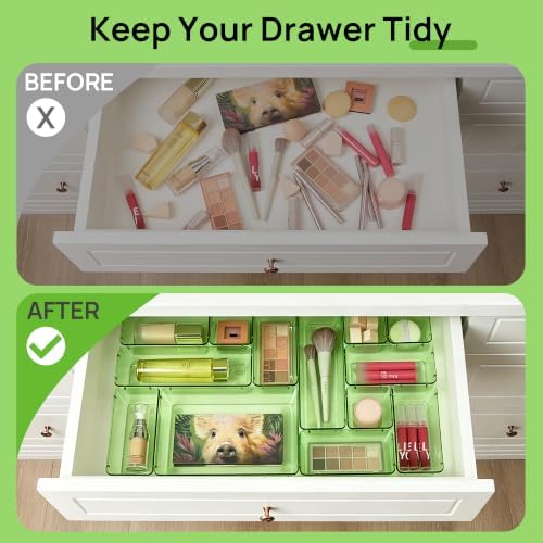 Vtopmart 25 Pack Plastic Drawer Organizers with Anti-slip Rubber Pads - Image 3