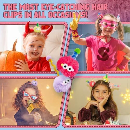 Crazy Hair Day Accessories for Girls, Funny Hair Clips for Kids - Image 5