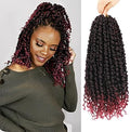 Passion Twist Crochet Hair 10" T1B/BUG Pre-Twisted by Pofworld