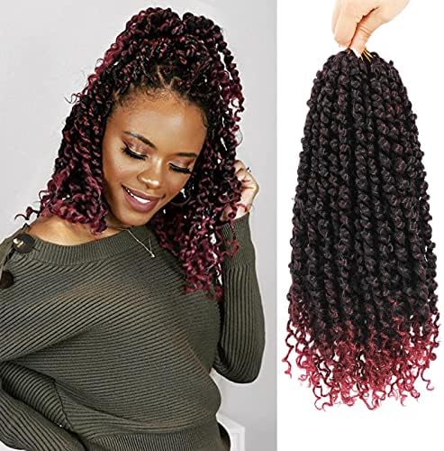 Passion Twist Crochet Hair 10" T1B/BUG Pre-Twisted by Pofworld