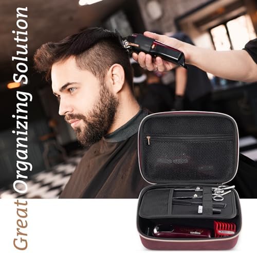 ProCase Hard Travel Case for Hair Clippers -Wine - Image 6