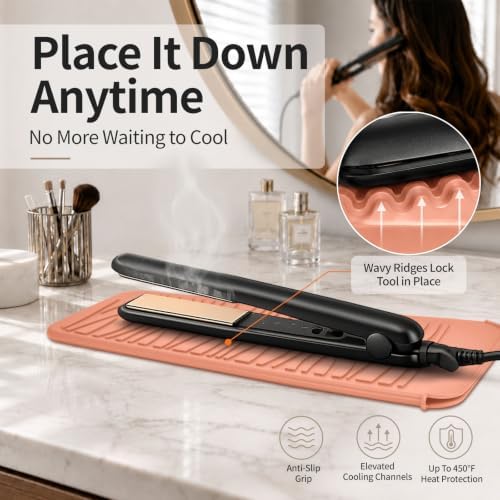 Silicone Heat Resistant Travel Pouch for Straighteners, Crimping Irons, Curling Wands, Flat Irons, and Hair Styling Tools - Image 4
