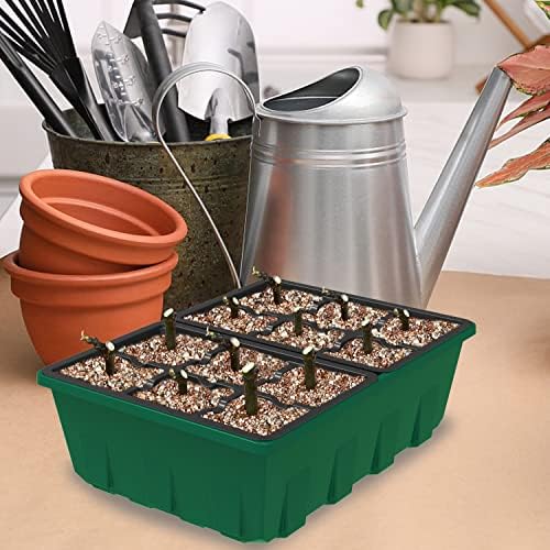 Gardzen 10 Pack Seed Starter Trays with Dome and Green Base 120 Cell - Image 6