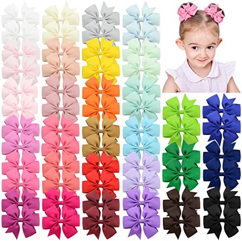 Choicbaby 60pcs 3 Inches Grosgrain Ribbon Hair Bows for Baby Girls Toddler by choicbaby