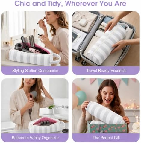 Quilted Hair Tools Travel Case for Dyson Airwrap and Styling Tools - Image 6