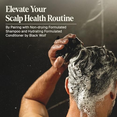 Black Wolf Sonic Scalp Scrubber - Rechargeable Hair & Scalp Scrub Brush - Image 5