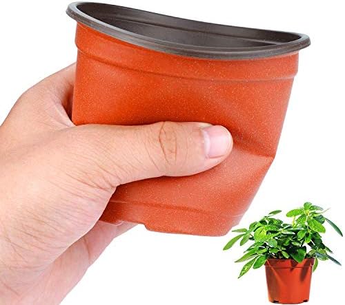 Augshy Nursery Pot, 75 Pcs 4 Inches Plastic Nursery Seed Starting Pots - Image 4