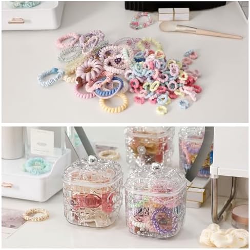 FABROK Clear Hair Accessories Organizer for Desk Drawer, 2 Pack, Large - Image 3