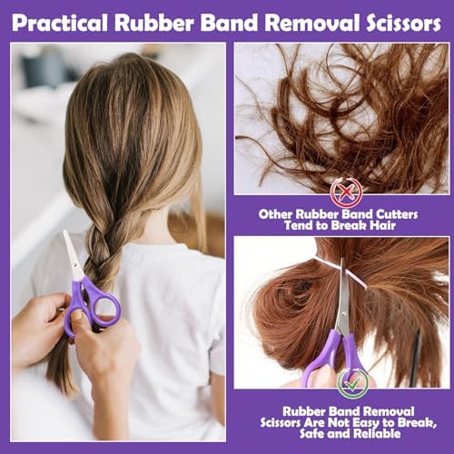 Auroray Hair Accessories for Girls, 1784 Pcs Elastic Ties Set 24 Color Rubber Bands With Organizer Box Cotton Baby Ties Styling Tool Set Clips Elastic Cutter Scissor - Image 6