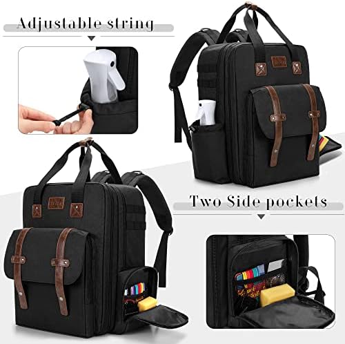 BAFASO Large Capacity Barber Case, Travel Hairdresser Bag, Black - Image 5