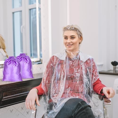 6Pcs Purple Wig Bags with Satin Drawstring - Image 7
