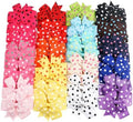 40Pcs 3" Hair Bows for Girls Toddler Pinwheel Polka Dot Bow Alligator Clips by C%C3%89LLOT