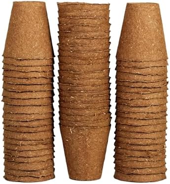 Daniel's Plants 3" Naked Pots | Natural Plantable Seed Starter Pots | OMRI-Listed Biodegradable for Seedlings | Enhanced Drainage & Aeration | Earth Friendly - Peat Free (3 Inch Round - 60 Pack) by DanielsPlants