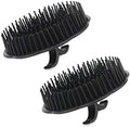 Segbeauty 2pcs Scalp Massage Shampoo Brush, Massage Hair Brush Floriated Shower Comb for Deep Cleaning Hair Men’s Hand Brush Growth Beard Brush Pet Grooming Brushes (Black) by Segbeauty