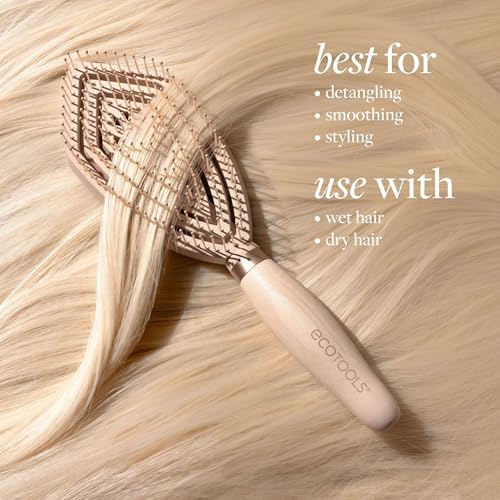 EcoTools Fine Hair Detangler, Fine Hair Brush, 1 Count (Pack of 12) - Image 3