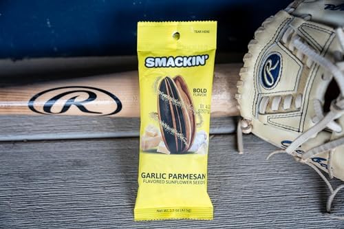 SMACKIN' Sunflower Seeds | Roasted Jumbo Sunflower Seeds | 6 Flavor Sampler Pack | 1.5 Ounce Flavored Sunflower Seeds | Small-Batch, American Made Sunflower Seeds | Keto Snacks (6 Bags, Garlic Parmesan) - Image 6