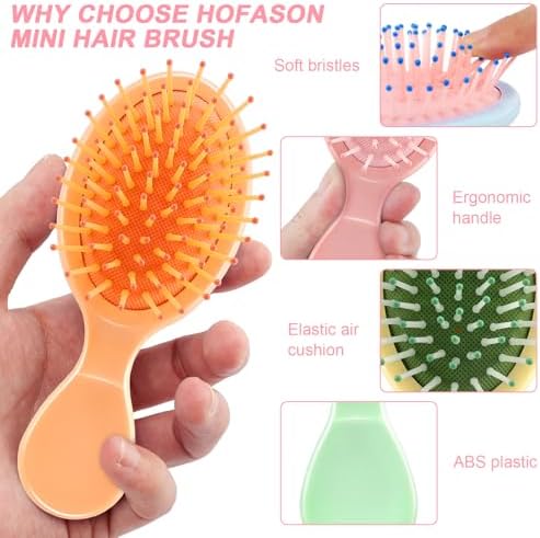 HOFASON 14 Pcs Toddler Kids Girls Bulk Mini Wet Hair Brush Travel Combs Set - Image 3