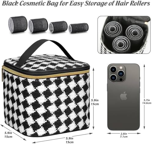 50Pcs Rollers Hair Curlers Self Grip Hair Rollers Set with 24Pcs Hair Rollers in 4 Sizes, 24 Pcs Clips and Cosmetic Bag for Blowout Look Long Medium Thick Hair Volume - Image 6
