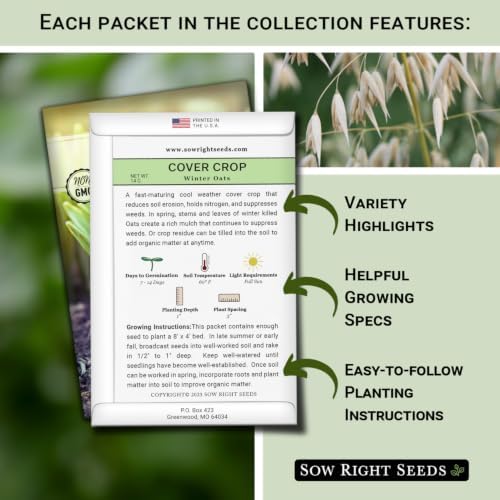 Sow Right Seeds- Cover Crop Seed Collection for Planting for Improving Soil - Image 2
