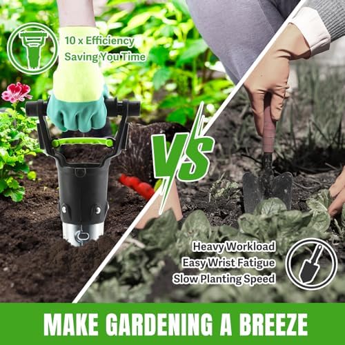 5 Inch Depth Bulb Planter Tool with Automatic Soil Release for Garden - Image 5