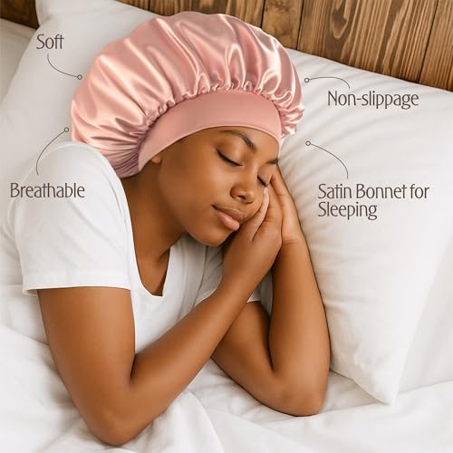 VarCozy Satin Bonnet for Sleeping, Double Layer Hair Bonnets for Women - Image 2