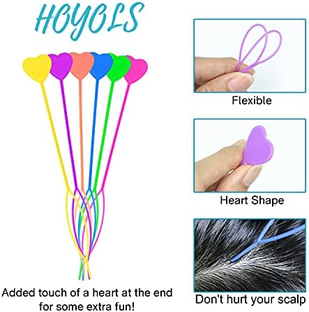 HOYOLS Colorful Quick Hair Beader Tool, 12 Pcs Bead Threaders for Braids - Image 3