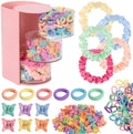 Hair Accessories Organizer with 100 Baby Ties 50 Clips 10 Satin Hair Ties by Needbrock