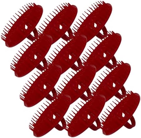 Hair & Scalp Shampoo Massage Brushes -Stimulating & Exfoliating Scalp Massager (Red, Dozen) by Unknown