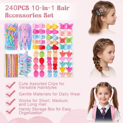Needbrock 240Pcs Toddler Hair Clips Accessories For Girls Small Barrettes - Image 4
