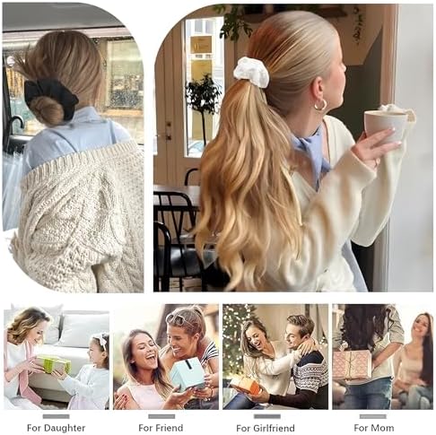 Pocket Scrunchies Holder Secret Hidden Compartment Items Velvet Hair Scrunchies Storage with Zipper Pocket for Women - Image 7