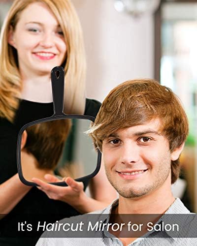 Gladmart 10.3" L x 7.4" W Hand Mirror with Handle, Black - Image 5