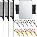Patelai Stitch Braid Tool Finger 10 Hair Parting Ring,Black, Silver Gold by Patelai