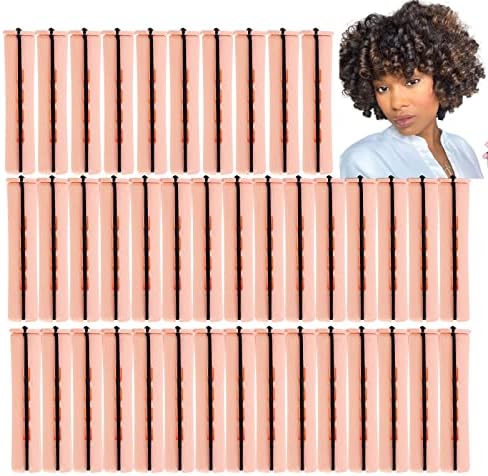 Perm Rods Large Hair Rollers for Natural Long Short Hair Styling Tool Hair Curlers Beige Color by RJMBMUP