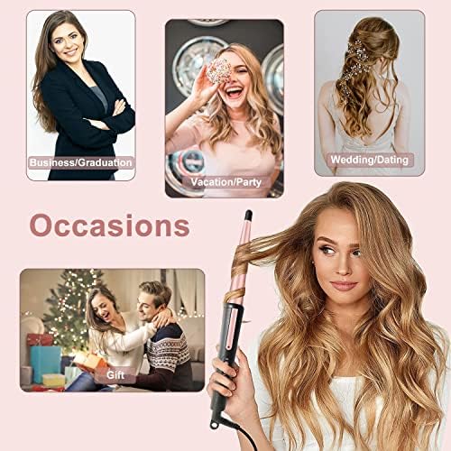 JAETON Hair Curling Iron Wand 0.5-1",210℃ for Classic Curls&Natural Waves - Image 6