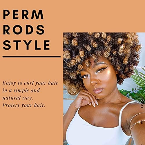 Perm Rods Large Hair Rollers for Natural Long Short Hair Styling Tool Hair Curlers Dark Orange Color - Image 5