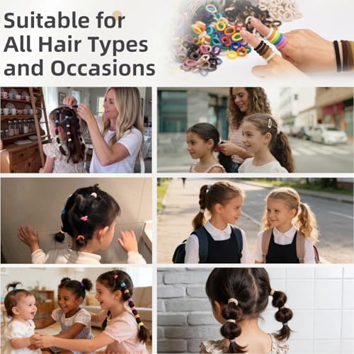 500PCS Baby Hair Ties No Damage, Toddlers Hair Bands for Little Girls Kids - Image 4