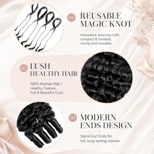 Burmese Feather Curly Miracle Knots Crochet Human Hair for black Women - Image 4