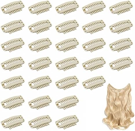 Dreamlover Beige Hair Extension Clips, 9 Teeth, 30 Pieces by Dreamlover