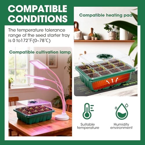 Seed Starter Kit With Humidity Dome, 5 Packs 60-Cell Trays, PlantaPulse - Image 4