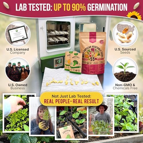 55 Vegetable Seeds Variety Pack - 35,600+ Non-GMO Heirloom Seeds for Planting Vegetables and Fruits in Individual Seed Packets, Home Garden Seeds for Hydroponic, Indoor and Outdoors Gardening - Image 2