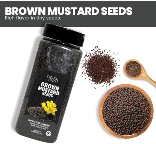 Fresh Finest Brown Mustard Seeds Whole - 550G (19.40oz) - Image 3