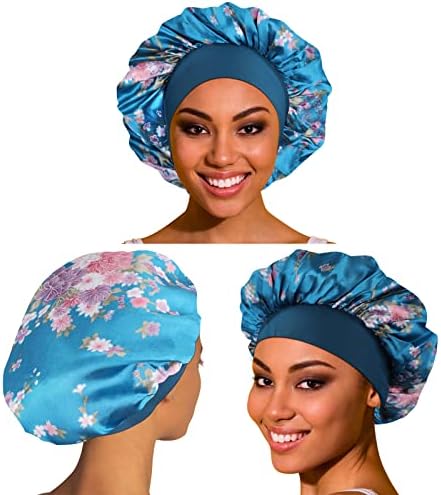 3PCS Bonnets for Women,Silk Satin Bonnet Hair Bonnet for Sleeping - Image 2