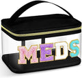 Geetery Meds Travel Bag Black, Meds Chenille Letter Clear by Geetery