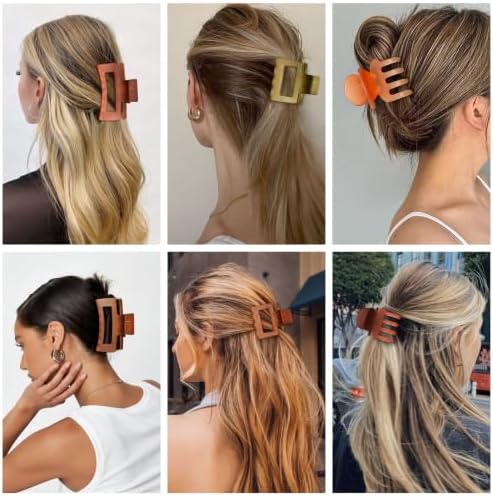 SMKSL 12 Pcs Hair Claw Clips for Women & Girls 3 Styles Hair Accessories - Image 6