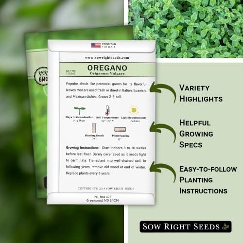 Sow Right Seeds - Oregano Seed for Planting a Perennial Herb Garden 2pk - Image 2