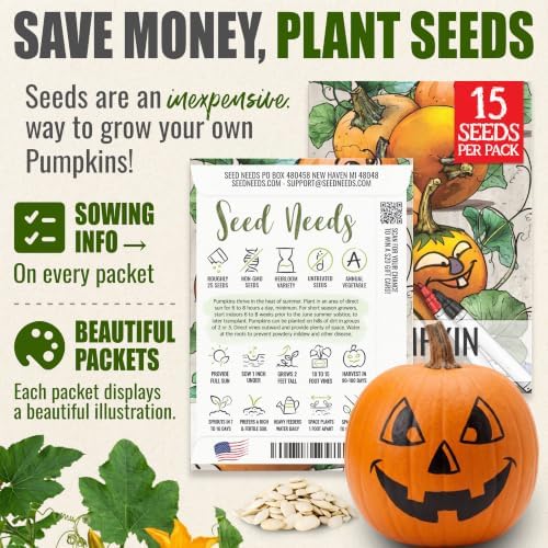Seed Needs Wee Be Little Pumpkin Seeds to Plant Vegetables - 5 Packs - Image 3