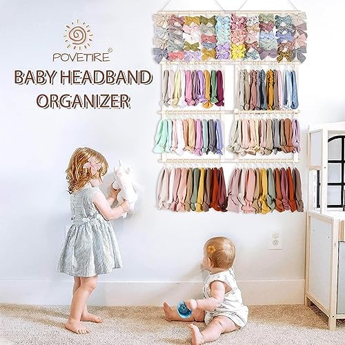 POVETIRE Headband Holder Bows Organizer for Girls Large Storage Capacity - Image 2